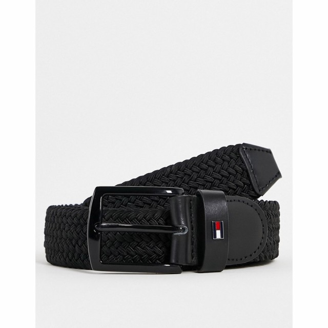 トミー ヒルフィガー Tommy Hilfiger メンズ ベルト Elasticated 35Mm Woven Belt In Black ブラック