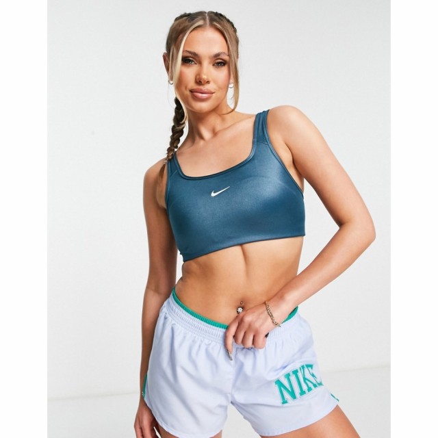 ナイキ Nike Training レディース スポーツブラ ドライフィット インナー・下着 Swoosh Dri-Fit High Shine Mid Support Support Bra In