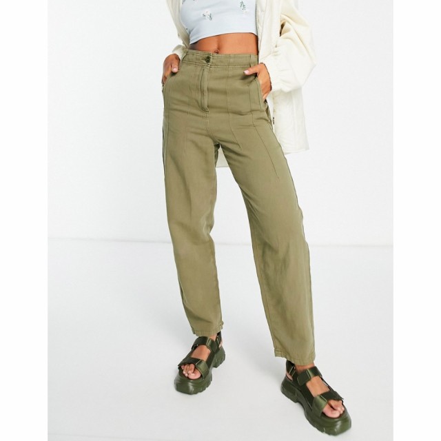 トップショップ Topshop レディース ボトムス・パンツ Highwaisted Lightweight Peg Trouser In Khaki カーキ