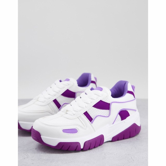 トップショップ Topshop レディース スニーカー レースアップ シューズ・靴 Crouch Chunky Lace Up Skater Trainer In Purple パープル