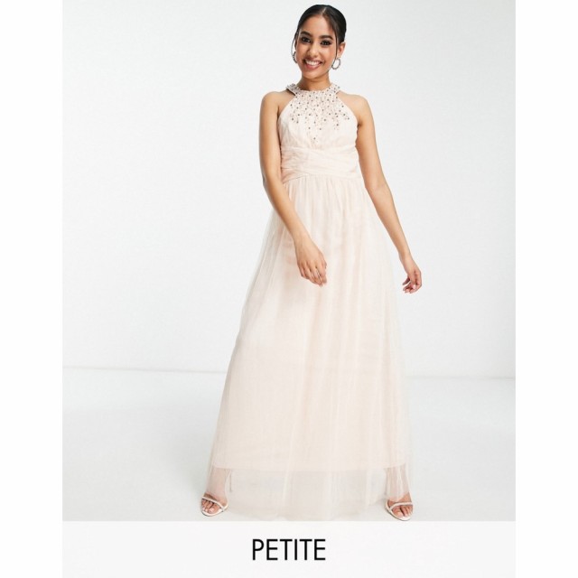 リトル ミストレス Little Mistress Petite レディース パーティードレス マキシ丈 Bridesmaid Embellished Maxi Dress In Blush ベビー