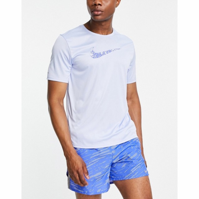 ナイキ Nike Running メンズ ランニング・ウォーキング ドライフィット Tシャツ トップス Wild Run Miler Dri-Fit Swoosh T-Shirt In Blu