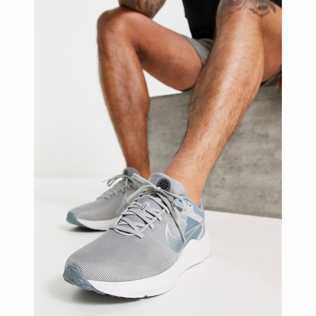 ナイキ Nike Running メンズ ランニング・ウォーキング シューズ・靴 Downshifter 12 Trainers In Grey And Blue グレー