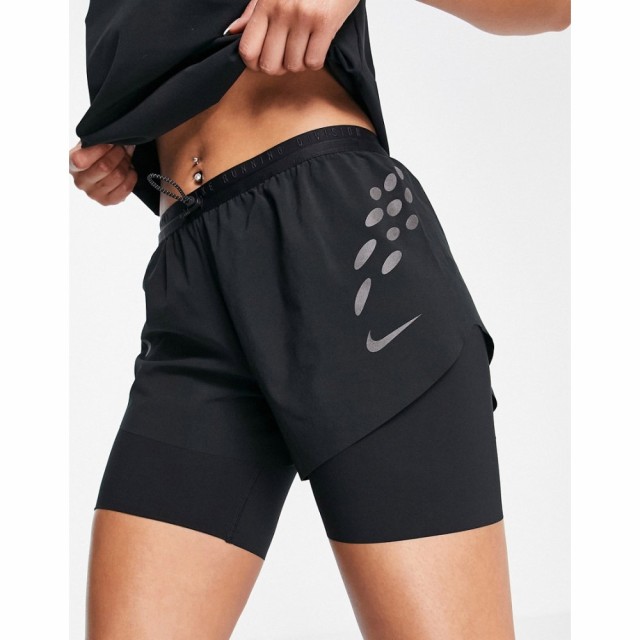 ナイキ Nike Running レディース ショートパンツ ドライフィット ボトムス・パンツ Run Division Dri-Fit 2 In 1 Short In Black ブラッ