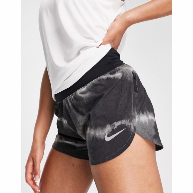 ナイキ Nike Running レディース ショートパンツ ドライフィット ボトムス・パンツ Dri-Fit Eclipse Tie Dye Shorts In Black ブラック