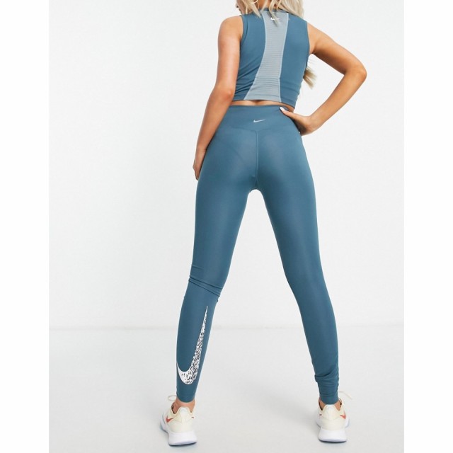 ナイキ Nike Running レディース スパッツ・レギンス ドライフィット インナー・下着 Swoosh Dri-Fit 7/8 Leggings In Blue ブルー