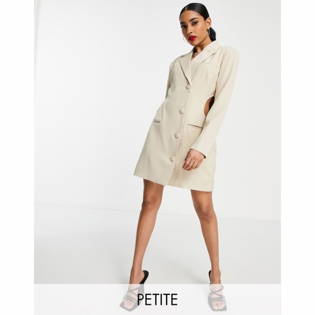 フォースandレックレス 4th and Reckless Petite レディース ワンピース ブレザー ワンピース・ドレス Tailored Blazer Dress In Beige