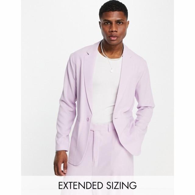 エイソス ASOS DESIGN メンズ スーツ・ジャケット アウター Relaxed Oversized Soft Tailored Suit Jacket In Lilac Crepe ライラック