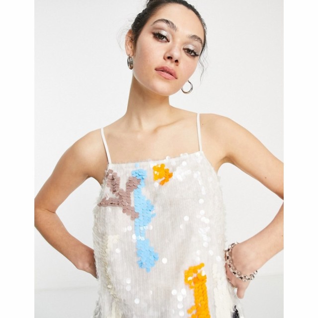 トップショップ Topshop レディース スリップ・キャミソール インナー・下着 Premium Sequin Cami In Multi マルチカラー