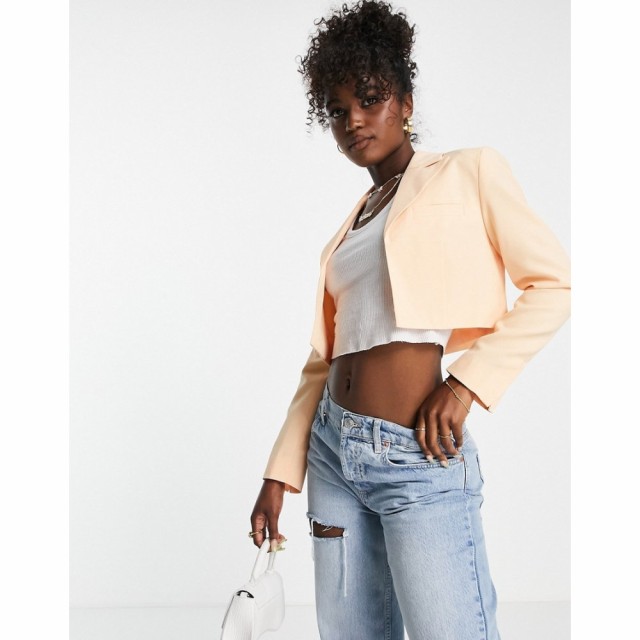 ミス セルフリッジ Miss Selfridge レディース スーツ・ジャケット アウター Cropped Blazer In Peach ピーチ