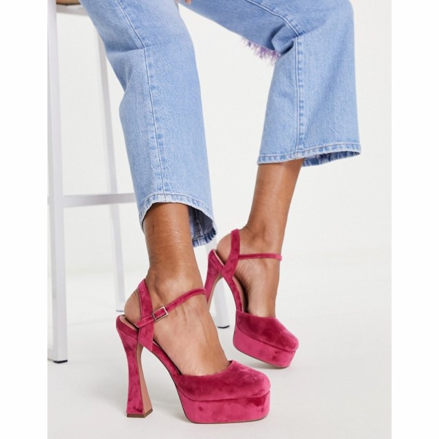 エイソス ASOS DESIGN レディース ヒール シューズ・靴 Paddle Platform High Heeled Shoes In Raspberry