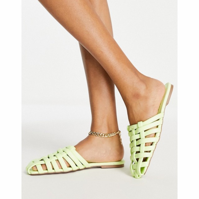 エイソス ASOS DESIGN レディース サンダル・ミュール シューズ・靴 Levels Fisherman Ballet Mules In Lime Green ライムグリーン