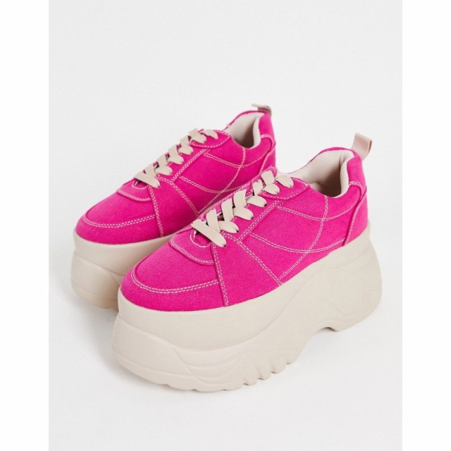 エイソス ASOS DESIGN レディース スニーカー シューズ・靴 Duke Canvas Chunky Trainers In Pink