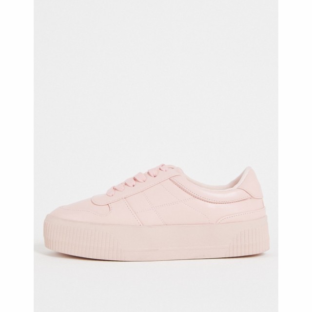 エイソス ASOS DESIGN レディース スニーカー 厚底 レースアップ シューズ・靴 Duet Flatform Lace Up Trainers In Pink ピンク