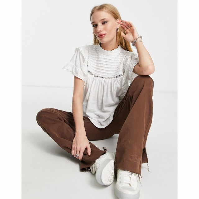 フリーピープル Free People レディース ブラウス・シャツ トップス Le Femme High Neck Blouse In White ホワイト