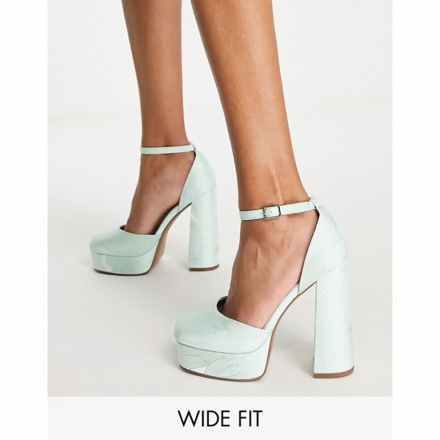 エイソス ASOS DESIGN レディース ヒール シューズ・靴 Wide Fit Priority Platform High Heeled Shoes In Jaquard