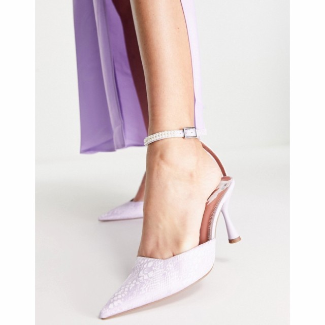 エイソス ASOS DESIGN レディース ヒール シューズ・靴 Sparkle Embellished Mid Heeled Shoes In Lilac ライラック