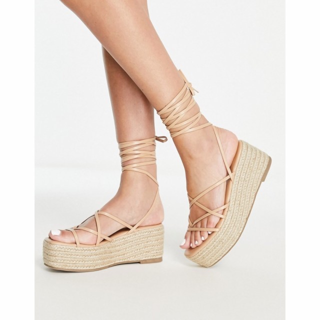 グラマラス Glamorous レディース エスパドリーユ 厚底 シューズ・靴 Strappy Espadrille Flatform In Tan タン