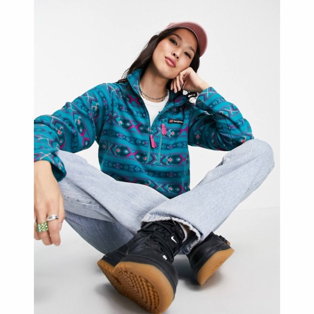 バーグハウス Berghaus レディース フリース トップス Prism Printed Trango 1/4 Zip Fleece In Teal Aztec ティール