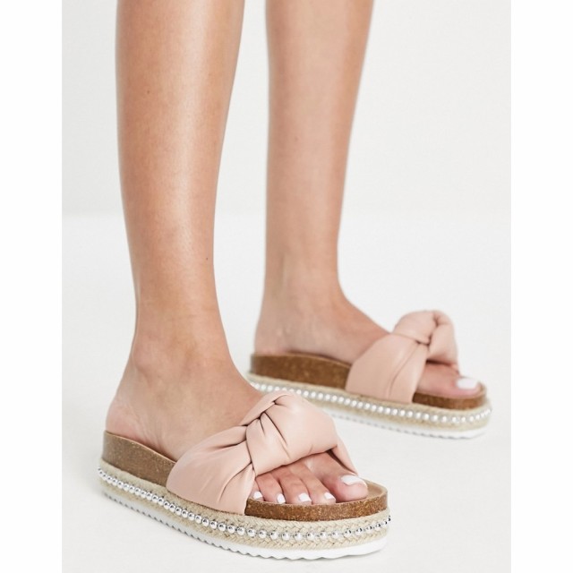 サウスビーチ South Beach レディース サンダル・ミュール シューズ・靴 Sandals With Padded Knot In Blush ベージュ