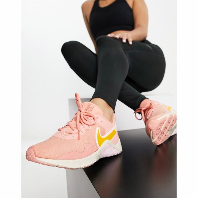 ナイキ Nike Training レディース スニーカー シューズ・靴 Legend Essential 2 Trainers In Pink And Gold ゴールド