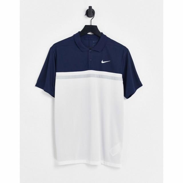 ナイキ Nike Golf メンズ ゴルフ ポロシャツ トップス Victory Colourblock Polo In Navy And White ネイビー