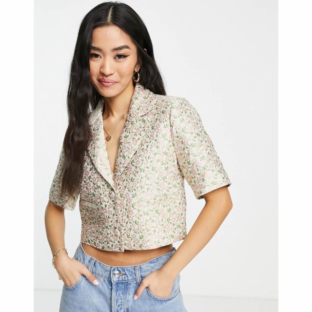 ミス セルフリッジ Miss Selfridge レディース スーツ・ジャケット アウター Floral Jacquard Blazer In Gold ゴールド