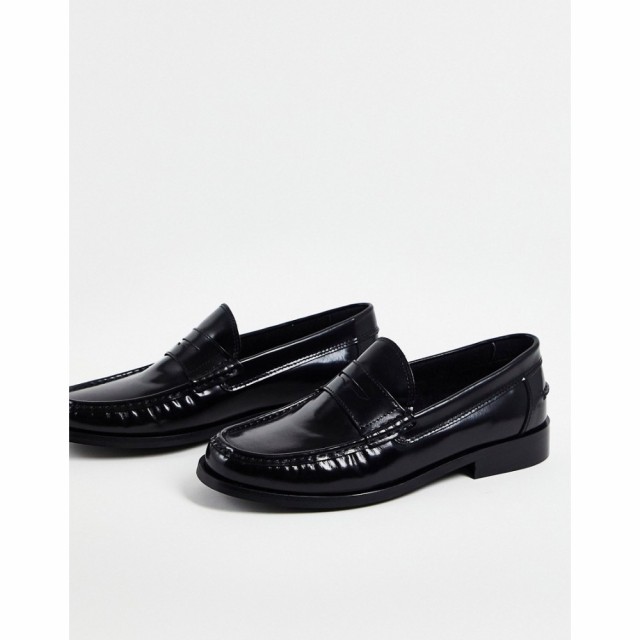 エイソス ASOS DESIGN メンズ ローファー シューズ・靴 Loafer In Black Patent Leather ブラック