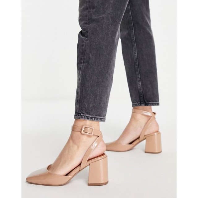 エイソス ASOS DESIGN レディース ヒール シューズ・靴 Stelle Block Heeled Mid Shoes In Beige ベージュ