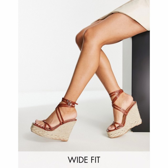 シミ Simmi Wide Fit レディース エスパドリーユ ウェッジソール サンダル・ミュール Simmi London Wide Fit Espadrille Wedge Sandals I