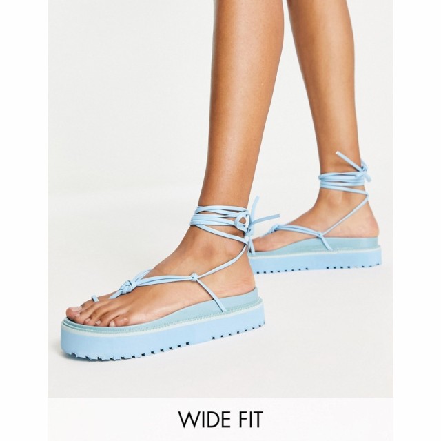 パブリックディザイア Public Desire Wide Fit レディース サンダル・ミュール 厚底 シューズ・靴 Bebe Flatform Sandals With Ankle Tie