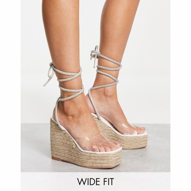 パブリックディザイア Public Desire Wide Fit レディース エスパドリーユ サンダル・ミュール Sunbeam Espadrille Heeled Sandals With