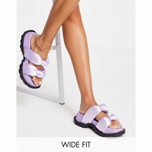 パブリックディザイア Public Desire Wide Fit レディース サンダル・ミュール シューズ・靴 Kiwi Padded Knot Chunky Sandals In Lilac