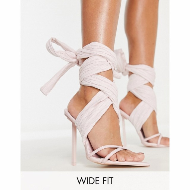 パブリックディザイア Public Desire Wide Fit レディース サンダル・ミュール シューズ・靴 Brunchin Wrap Ankle Heel Sandals In Pink