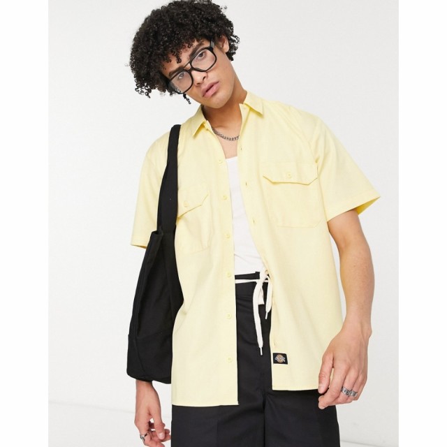 ディッキーズ Dickies メンズ 半袖シャツ トップス Work Short Sleeve Shirt In Light Yellow イエロー