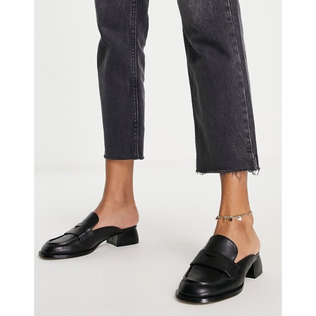 エイソス ASOS DESIGN レディース ローファー・オックスフォード ミュール シューズ・靴 Moscow Loafer Mules In Black ブラック