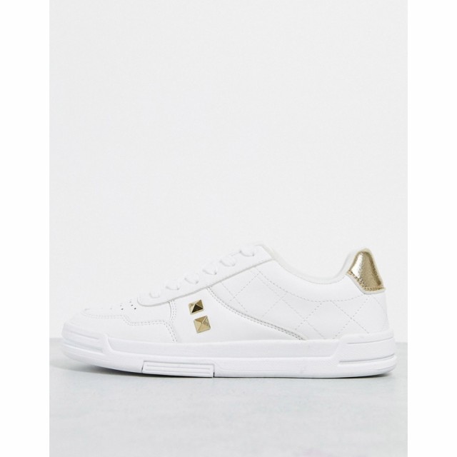 エイソス ASOS DESIGN レディース スニーカー シューズ・靴 Debut Studded Skater Trainers In White ホワイト