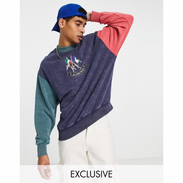 リクレイム ヴィンテージ Reclaimed Vintage メンズ スウェット・トレーナー Inspired Relaxed Sweatshirt With Flag Embroidery In Retr