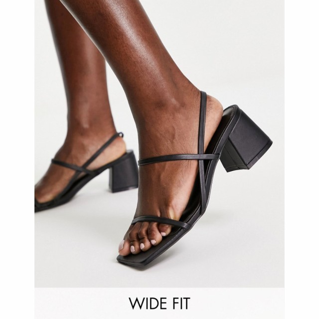 パブリックディザイア Public Desire Wide Fit レディース サンダル・ミュール シューズ・靴 Just Realise Strappy Mid Heel Sandals In