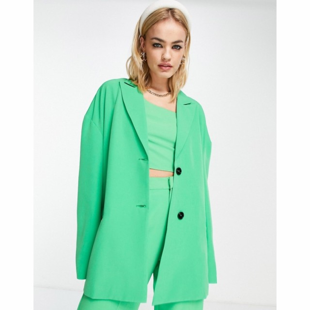 エクストロ アンド ヴェール Extro and Vert レディース スーツ・ジャケット アウター Super Slouchy Blazer In Bold Green