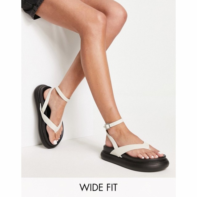 エイソス ASOS DESIGN レディース サンダル・ミュール ビーチサンダル シューズ・靴 Wide Fit Fahrenheit Chunky Toe Thong Sandals In O