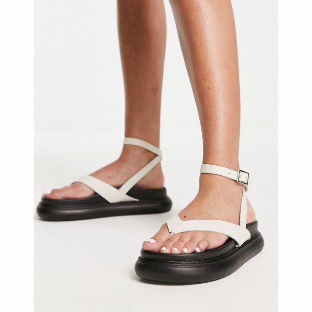 エイソス ASOS DESIGN レディース サンダル・ミュール ビーチサンダル シューズ・靴 Fahrenheit Chunky Toe Thong Sandals In Off White