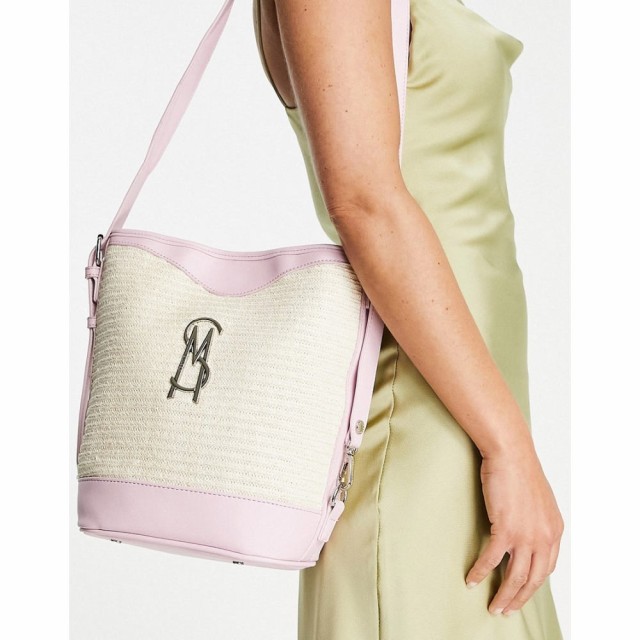 スティーブ マデン Steve Madden レディース バッグ バケットバッグ カードホルダー Woven Bucket Bag With Card Holder In Bubble Gum P