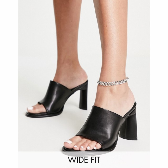 トップショップ Topshop レディース サンダル・ミュール シューズ・靴 Wide Fit Rianna Unlined Round Toe Mule In Black ブラック