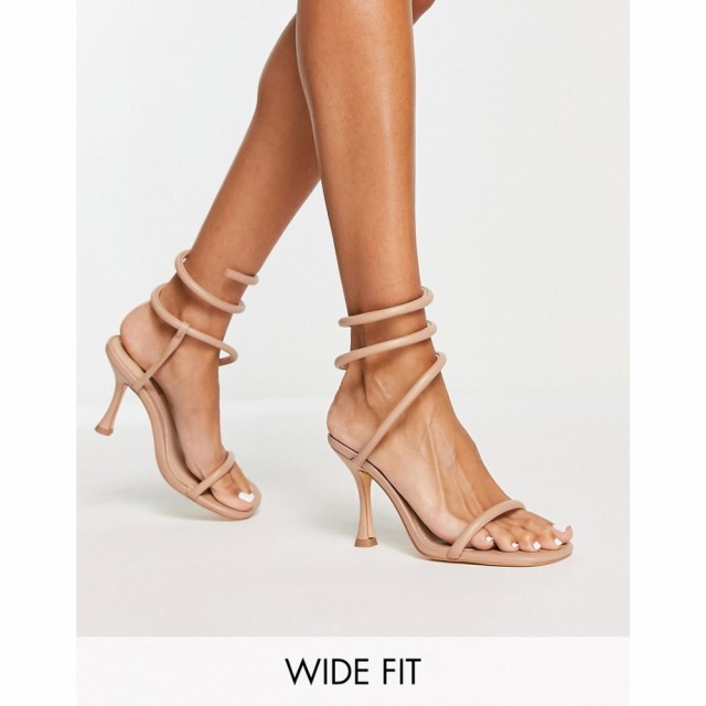 トップショップ Topshop レディース サンダル・ミュール アンクルストラップ シューズ・靴 Wide Fit Relay Ankle Wrap Sandal In Natural