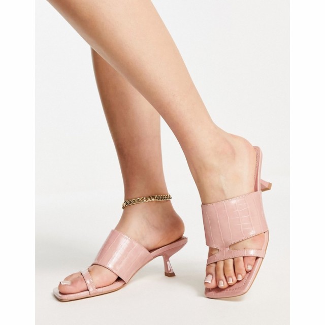 トップショップ Topshop レディース サンダル・ミュール シューズ・靴 Nellie Mid Heel Mule In Pink ピンク