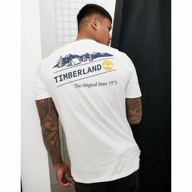 ティンバーランド Timberland メンズ Tシャツ トップス Utility Back Print T-Shirt Off White ホワイト