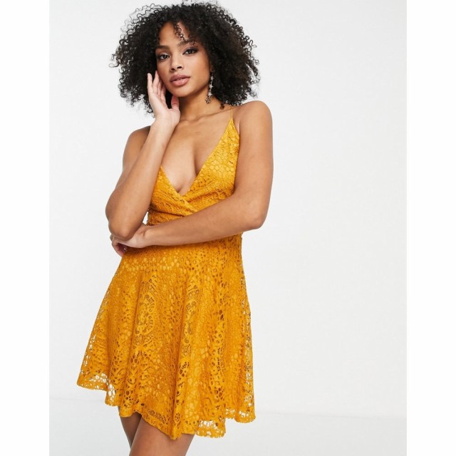 エイソス ASOS DESIGN レディース パーティードレス レースアップ ミニ丈 ワンピース・ドレス Prom Mini Dress With Lace Up Back In Mus