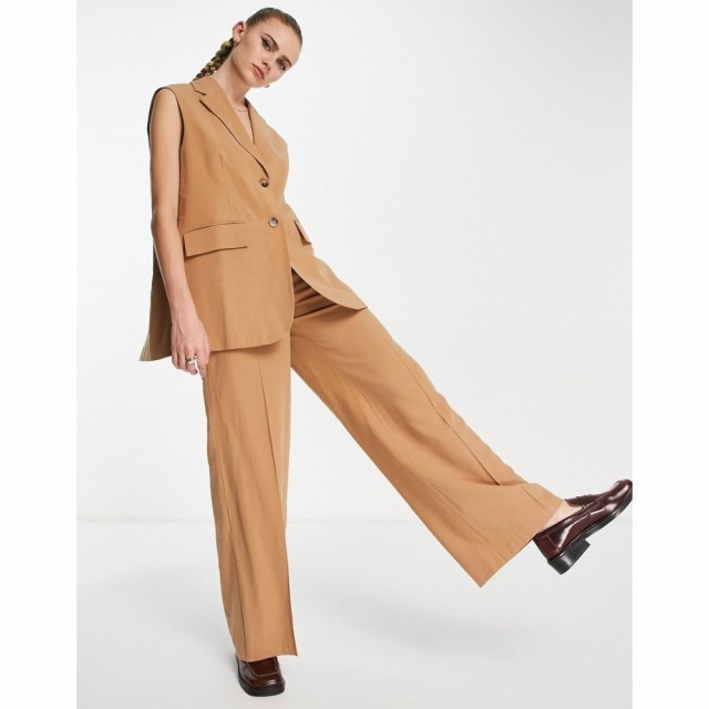 トップショップ Topshop レディース ボトムス・パンツ Co Ord Soft Wide Leg Trouser In Camel キャメル