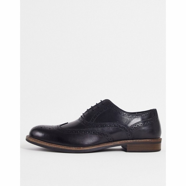 レッドテープ Red Tape メンズ 革靴・ビジネスシューズ ブローグ シューズ・靴 Leather Brogues In Black ブラックレザー